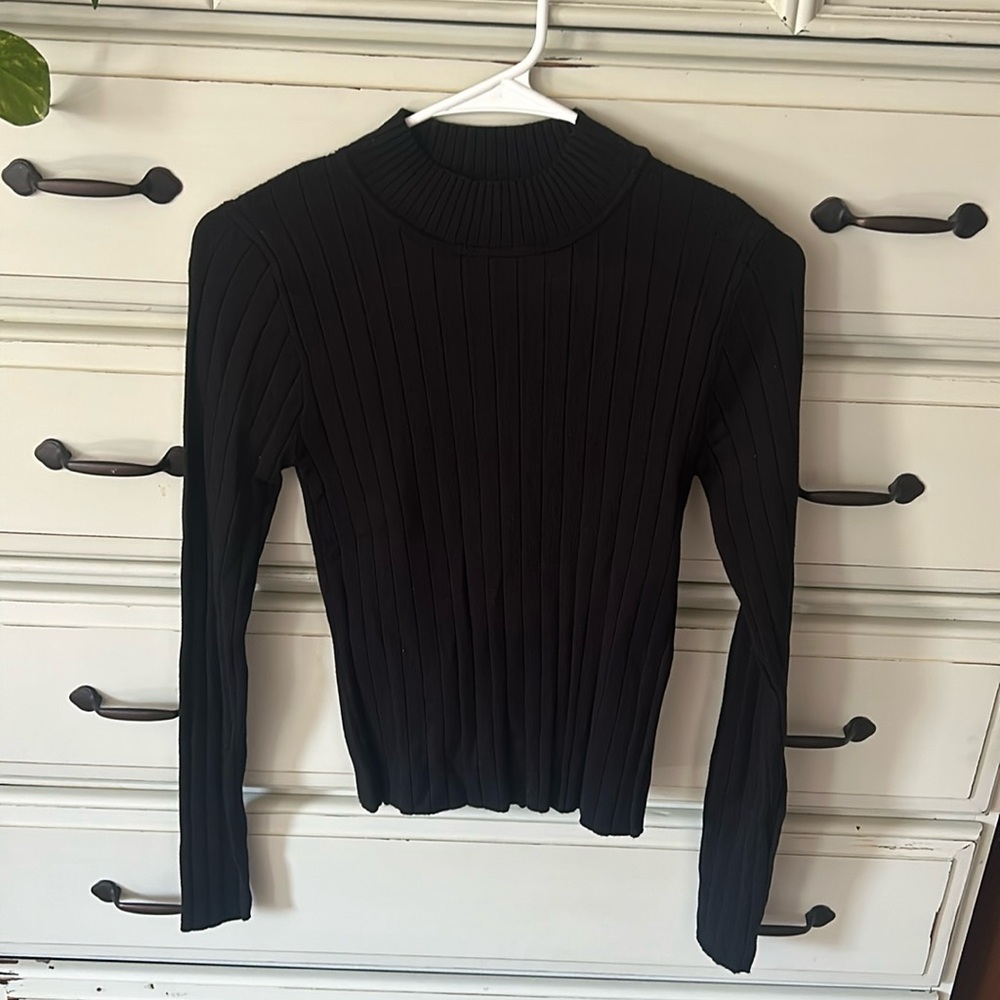 NWT black mock neck long sleeve